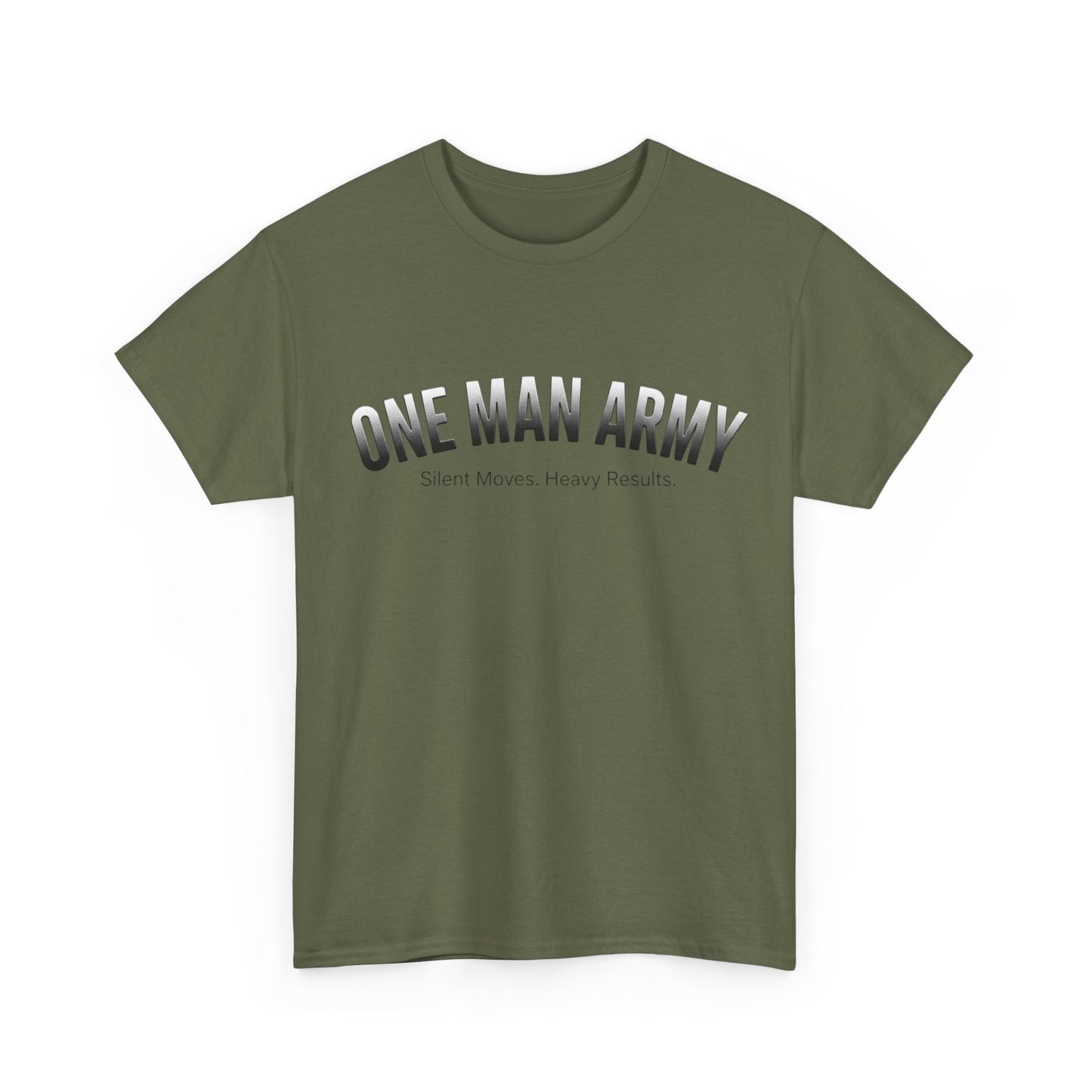 T-Shirt — "ONE MAN ARMY" Minimal Graphic Tee