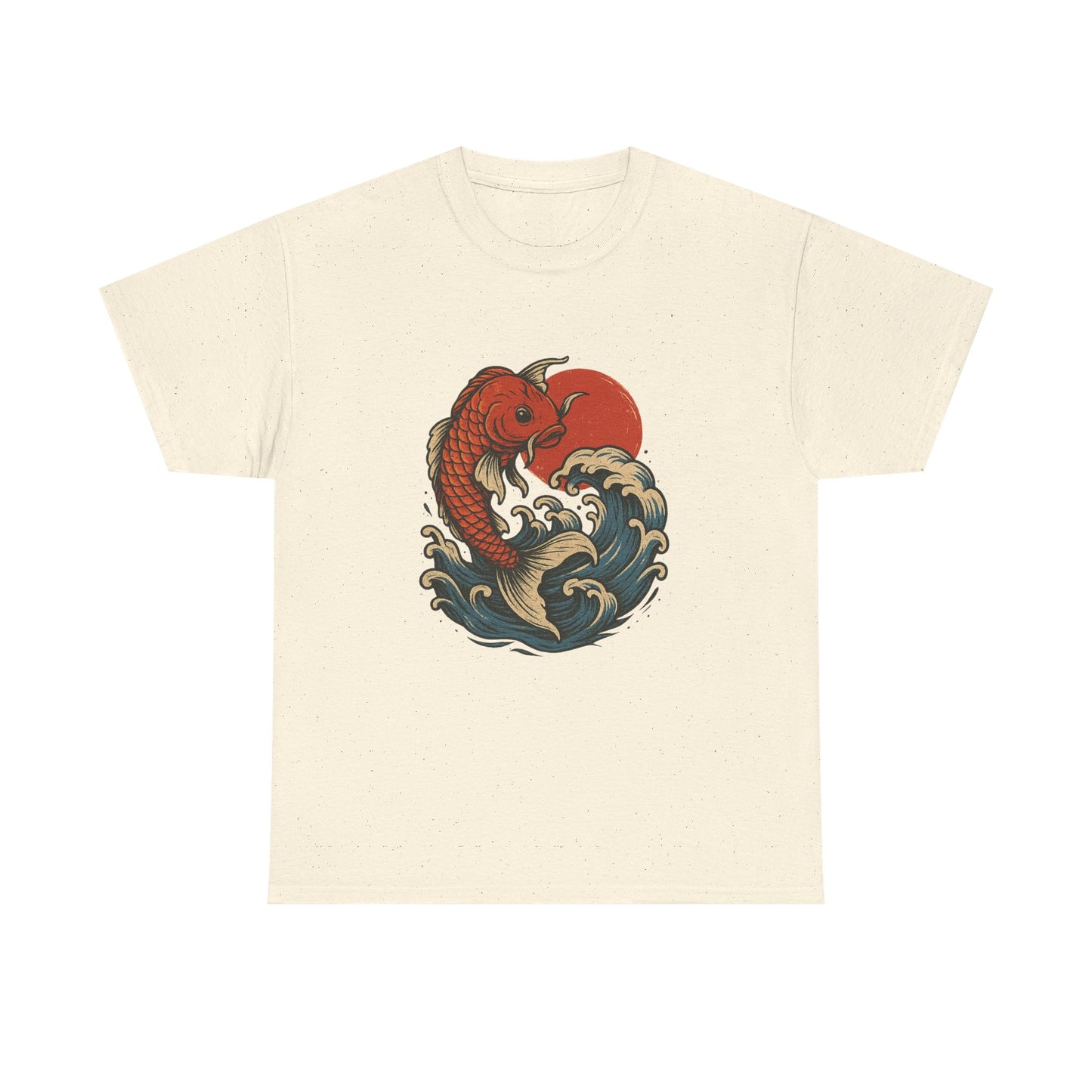 Japanese Koi Fish Heavy Cotton Tee, Casual Wear