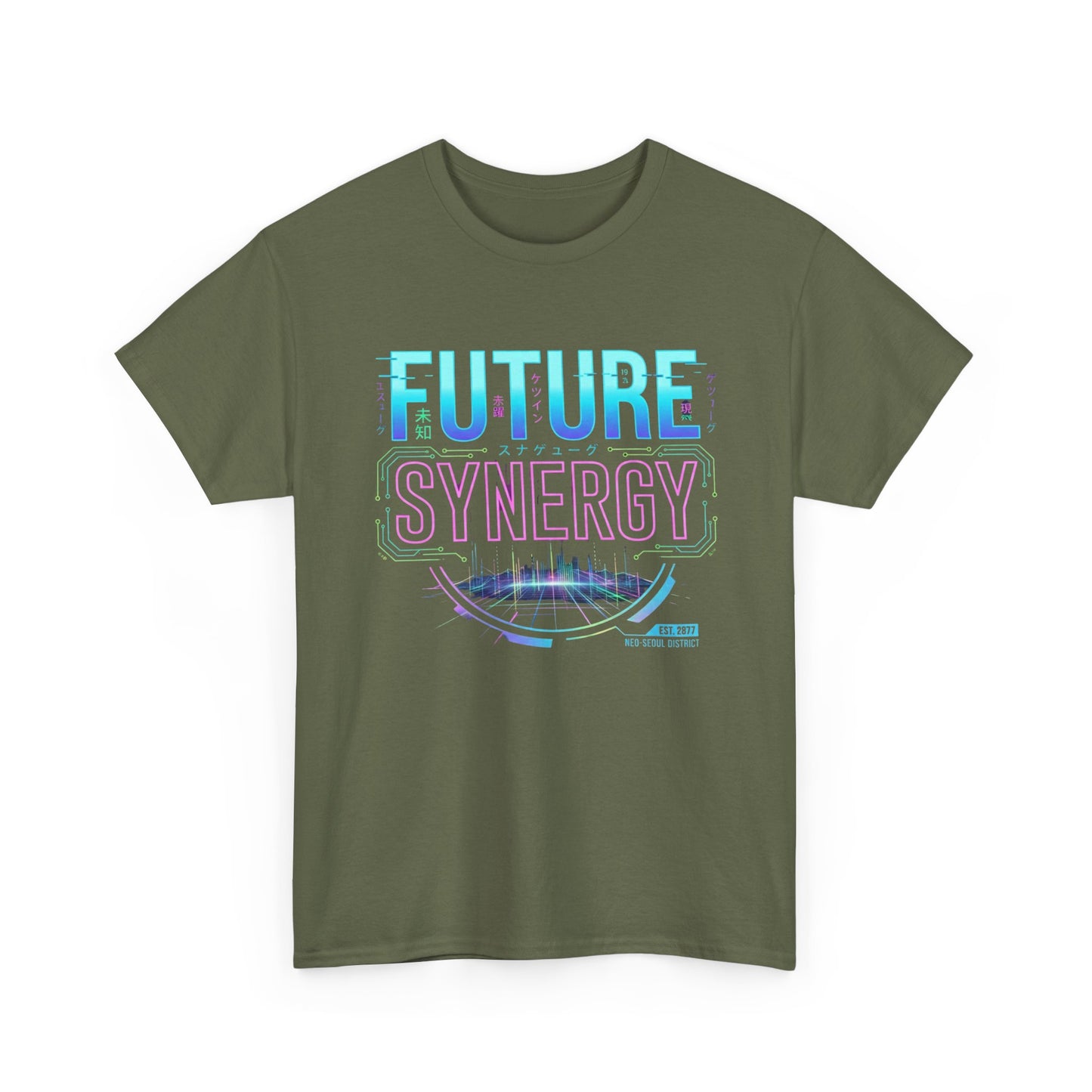 Future Synergy Tee — Retro Futuristic Graphic T-Shirt