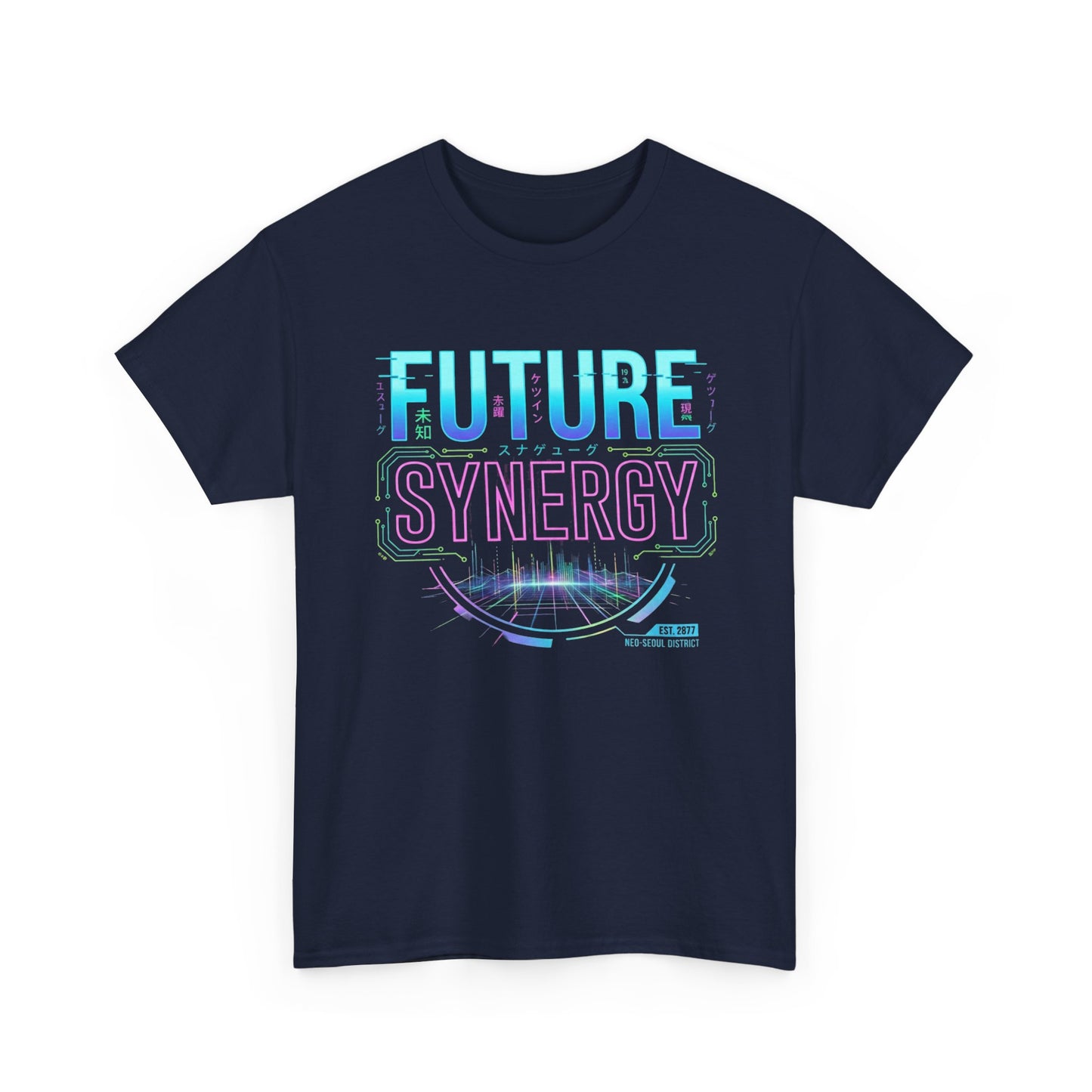 Future Synergy Tee — Retro Futuristic Graphic T-Shirt