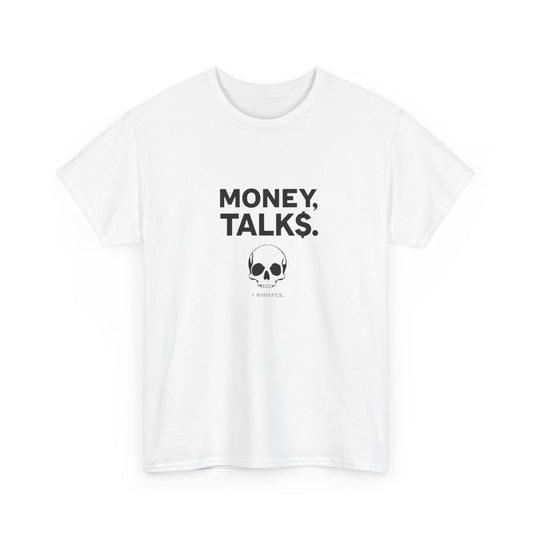 'Money Talks' Skull Design, Casual Wear Graphic Tee