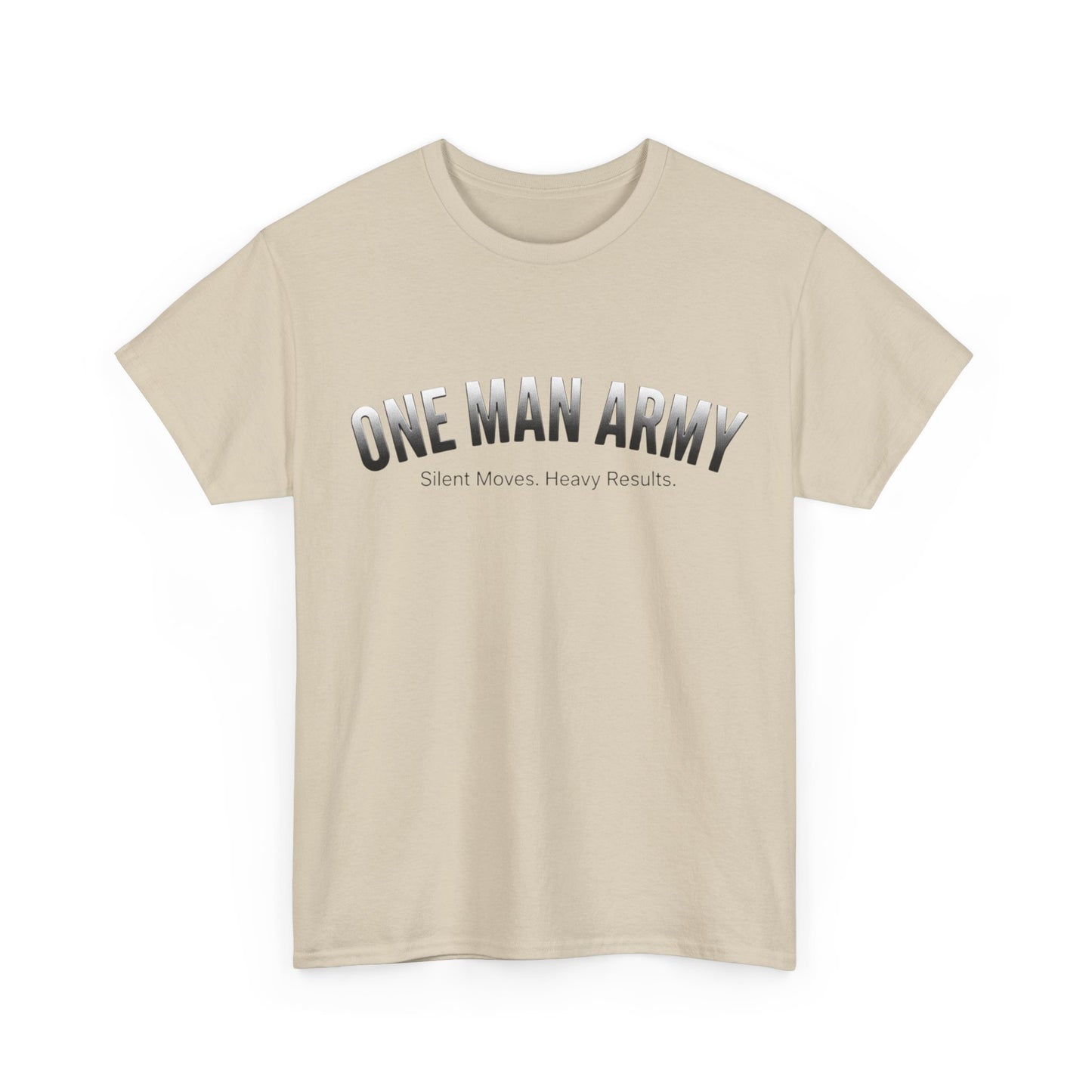 T-Shirt — "ONE MAN ARMY" Minimal Graphic Tee