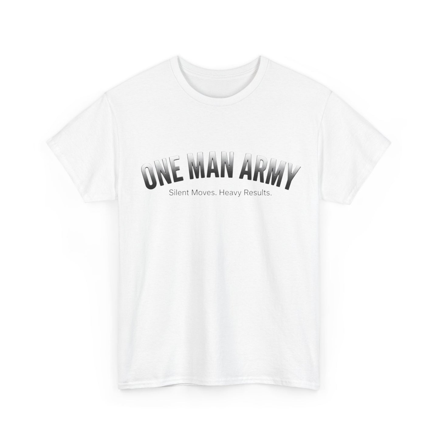 T-Shirt — "ONE MAN ARMY" Minimal Graphic Tee