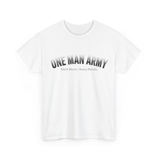 T-Shirt — "ONE MAN ARMY" Minimal Graphic Tee