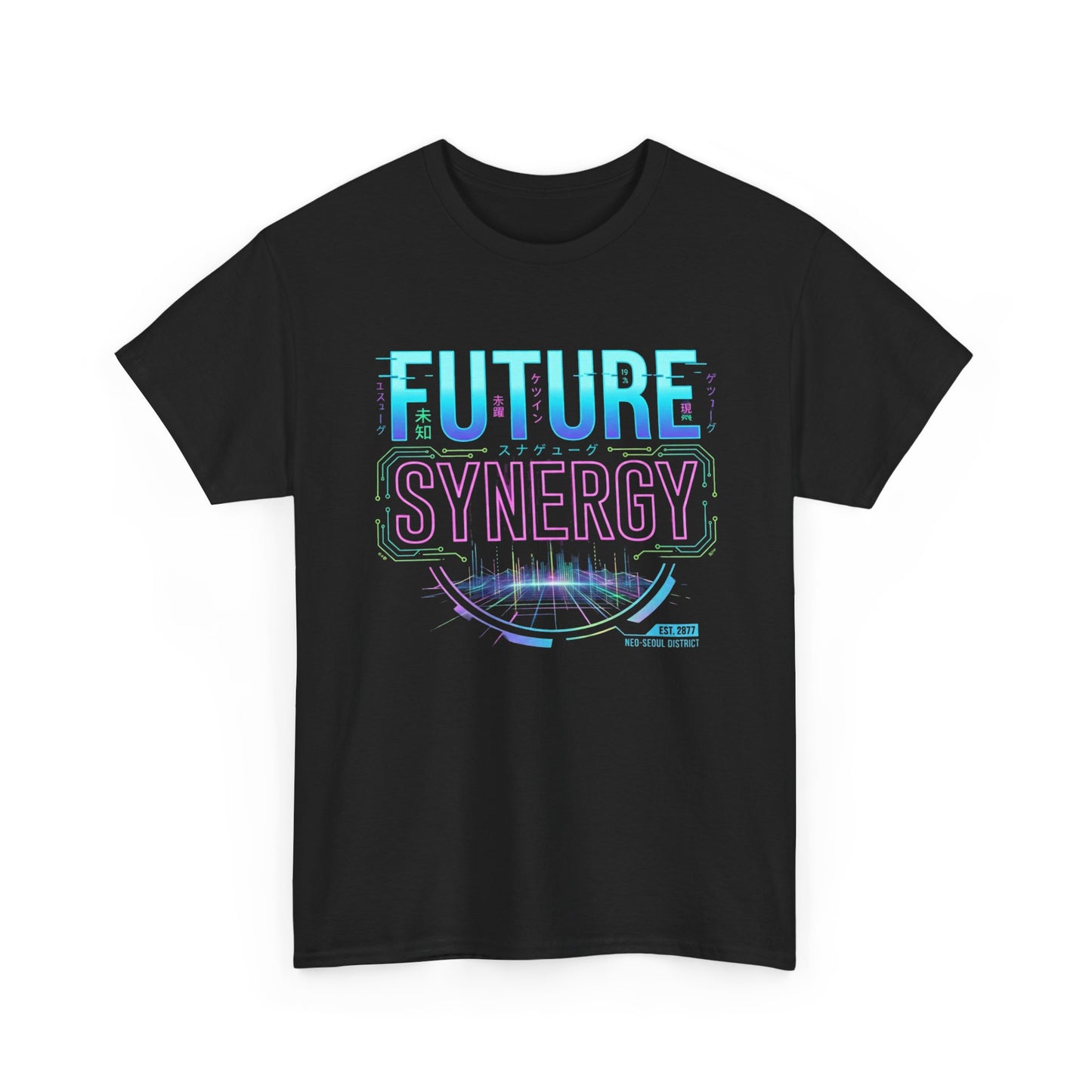 Future Synergy Tee — Retro Futuristic Graphic T-Shirt